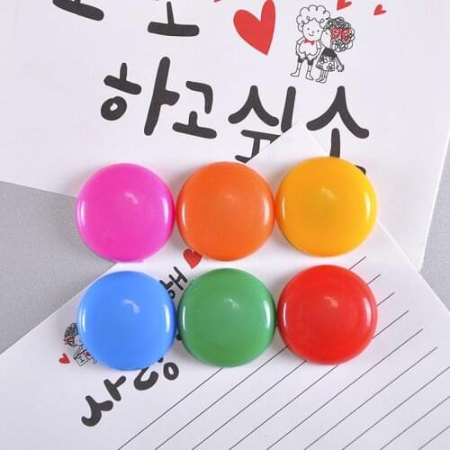 6 Pcs Magnetic Tacks Plastic Color Magnetic Beads Refrigerator Stickers Whiteboard Blackboard Magnetic Particle Buckle