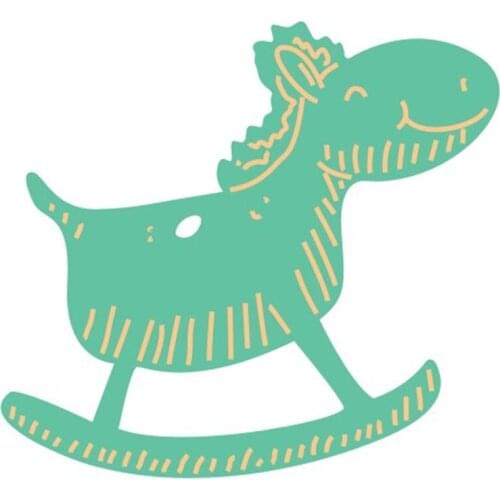 Metal Rocking horse paper die cutting dies for Scrapbooking/DIY Easter wedding Halloween Easter card