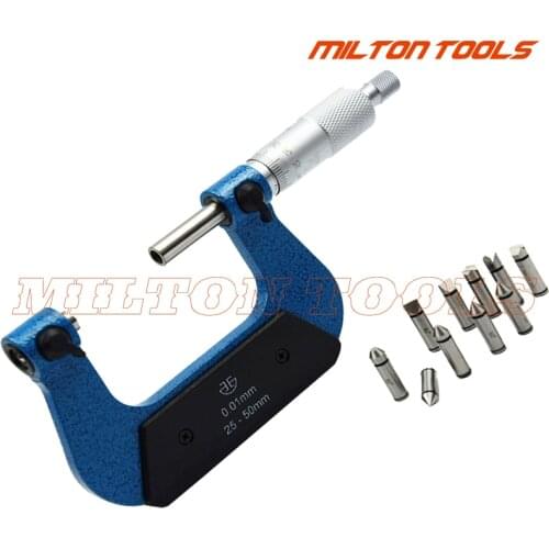 25-50mm Screw Thread Micrometers thread micrometer caliper including measuring anvils
