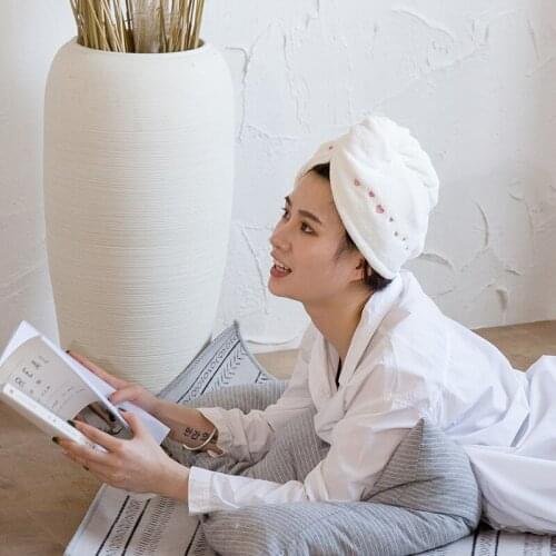 Cute Microfiber Hair Quick-Drying Ladies Hair Dryer Cap Soft Shower Cap Ladies Turban Headwear Bathroom Tool Hat