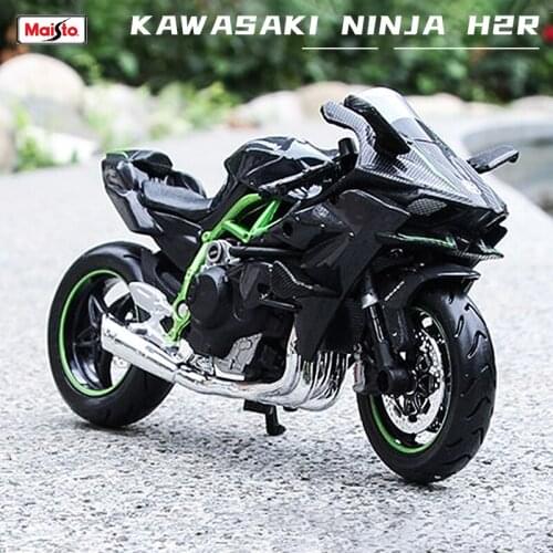 Maisto 1:18 KAWASAKI NINJA H2 R Motorcycle Diecast Model Toy Black Ninja Alloy Car Collection Gift Modified Metal Toys