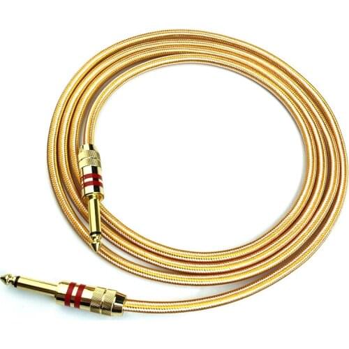 Mono Guitar Cable 6.5mm Jack Audio Line Aux Cable Braided 6.35 Male Plug
