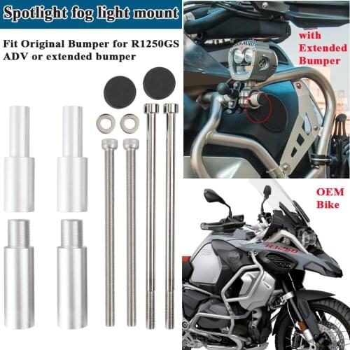Motorcycle Spotlight Fog Driving Light Bracket Guard Crash Bull Bar Mount Kit For BMW R1250GS R1250 GS Adv Adventure 2019 2020