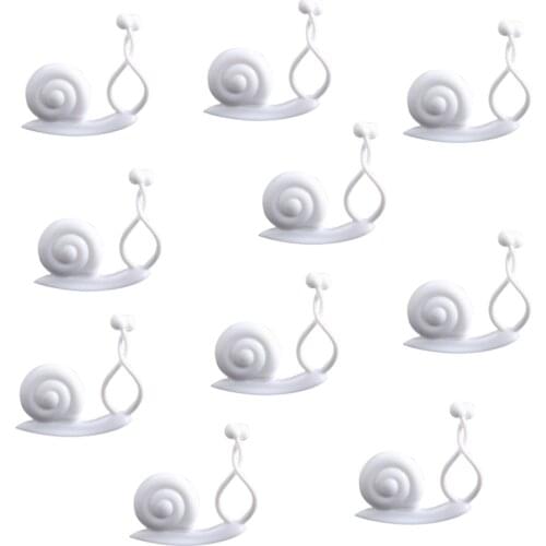 Wall Sticky Hook Holder Snails Gardening Tools Supplies For Home Office Decoration 3 Colors 10pcs Set 10PCS Plant Climbing Clips