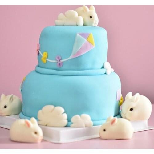 2021 New 3D Creative Food Grade Silicone Rabbit Ice Cream Mold Mousse Cake Chocolate Utensils 3D Creative