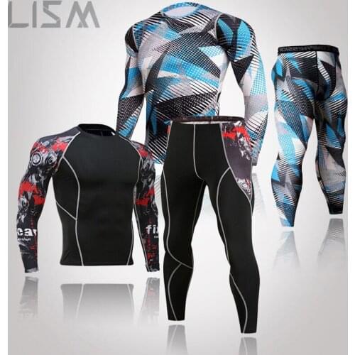 New Compression Mens Sports Quick-Drying Running Suit Track Suit Jogging Training Gym Fitness And Fitness Mens Clothing