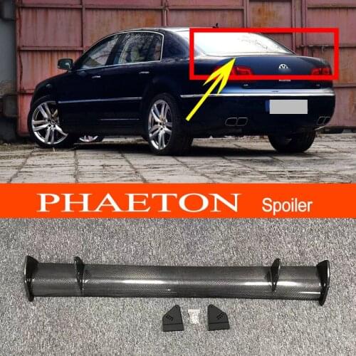 Phaeton 2013-2021 Real Carbon Fiber GT-style Car-styling Sporty Rear Trunk Wing Spoiler for Volkswagen Phaeton 2013-2021 Sedan