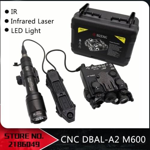 SOTAC New Hot Devgru CNC DBAL-A2 IR Laser Green laser Sight Tactical Flashlight Indicator For Hunting Accessories Black