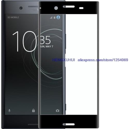 Glass Film For Sony Xperia XZ Premium ,XZS 3D Edge Carbon Fiber and 9H Tempered Glass Full coverage Full Glued Protective