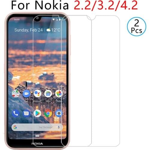 2pcs tempered glass for nokia 2.2 3.2 4.2 protective glass screen protector on nokia4.2 nokia3.2 nokia2.2 safety tremp phone 9h