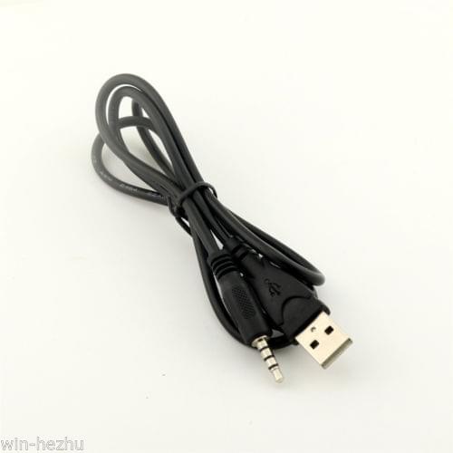 10pcs 3.5mm Male Plug Jack To USB 2.0 A Male Car AUX Audio Adapter Converter Cable 3ft