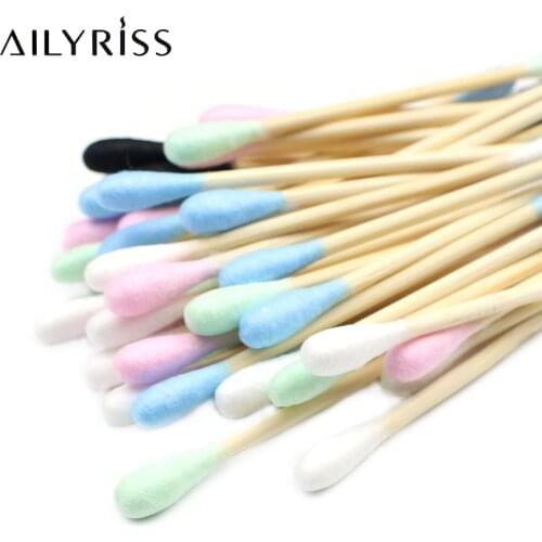200PCS/Box Bamboo Baby Cotton Swab Wood Sticks Soft Cotton Buds Cleaning of Ears Tampons Cotonete Pampons Health Beauty