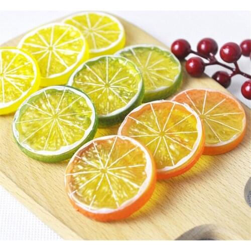 3/5/10pcs 5cm Artificial Fruit Lemon Slices Christmas Fruit Ornament Home Decor Wedding Fake Lemon Party Decoration Supplies DIY
