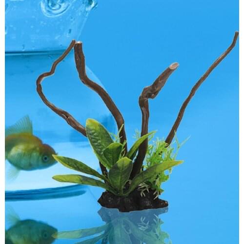 40% Hot Sales!!! Fake Water Plants Safe Accessories Resin Simulation Driftwood Tree Root for Landscaping