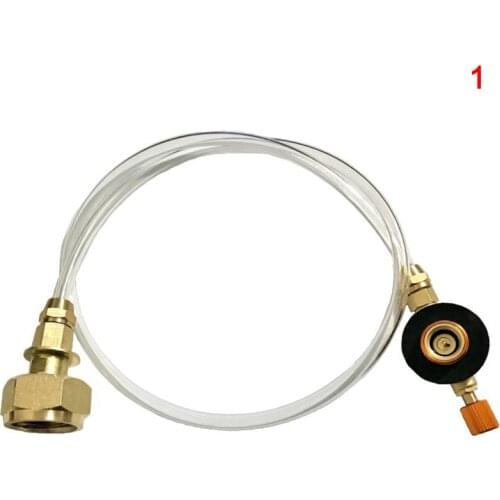 Outdoor Gas Stove Propane Refill Adapter Flat Cylinder Tank Coupler for Camping Joint Can Self-closing Anti-corrosion FP8