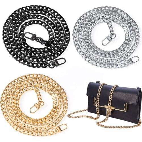 Bag Parts Accessories 120cm Bags Chains Gold Silver Color Belt Handbag Accessory Metal Bag Chain Strap for Women Bags Belt Strap