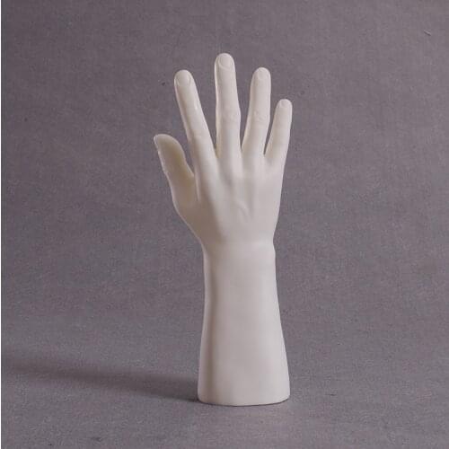 White Plastic Male Mannequin Hand For Gloves Display, Manikin Hands