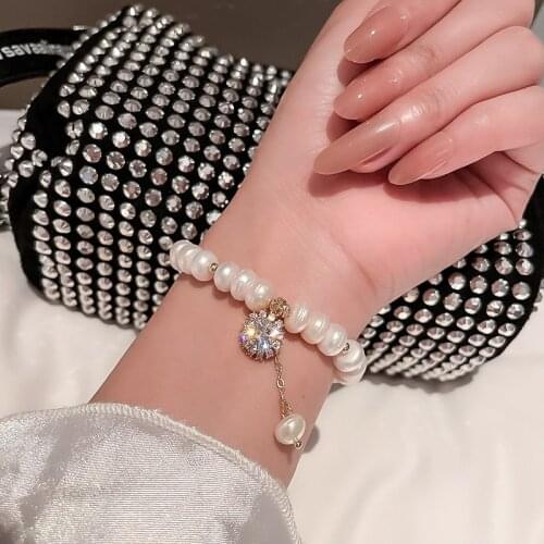 Natural Baroque Pearls Bracelet for Women Korean Style 2021 New Trendy 14K Real Gold Chain Cuff Bracelet Party Fashion Jewelry