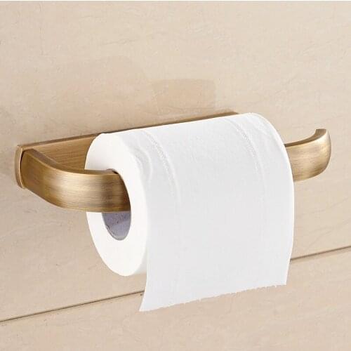 VidricPaper Holder 5 Colors Solid Brass Wall Mount Toilet Paper Holder Bathroom Accessories WC Roll Holder Home Improvement F813