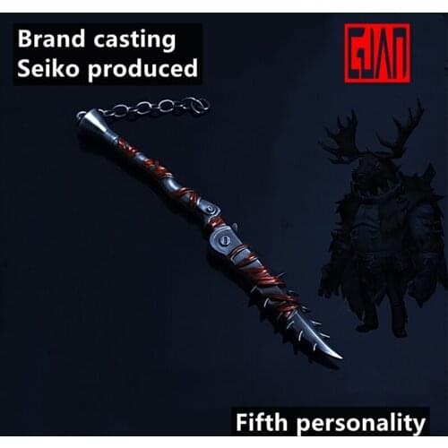 Alloy Sword Toy 18cm Cosplay Animation Game Peripheral Deer Head Chain Hook Weapon Model Metal Crafts Unopened Ornaments