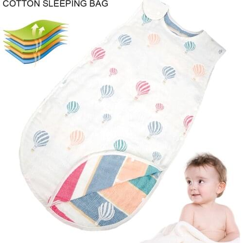 Six-layer Gauze Cotton Children Sleeping Bag Girl Boy Baby Vest-type Air-conditioned Sleeping Bag Baby Ultralight Sleeping Bag