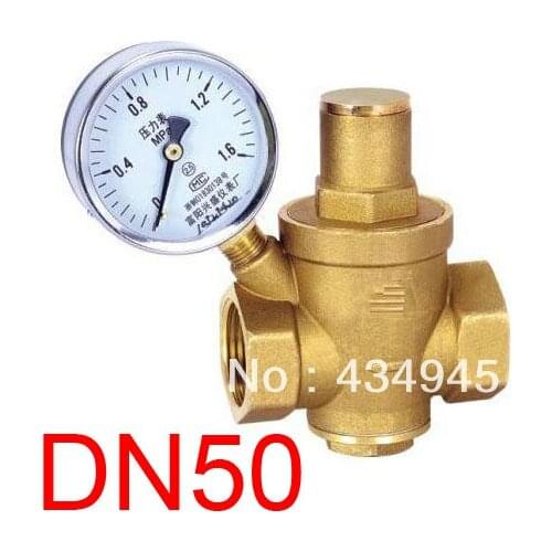 DN50 Brass water pressure regulator with pressure gauge,2'' pressure maintaining valve,water pressure reducing valve prv