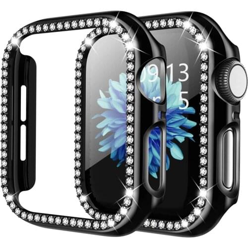 Diamond Bumper Protective Case for Apple Watch Cover Series 6 SE 5 4 3 2 1 38MM 42MM For IWatch 5 4 40mm 44mm iWatch accessories