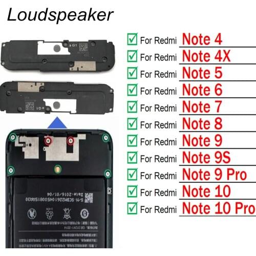 Loudspeaker For Xiaomi Redmi Note 4X 5 6 7 8 8T 9 9s 10 Pro Loud Speaker Buzzer Ringer Flex Cable