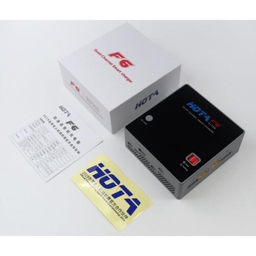 HOTA F6 QUAD-CHANNEL SMART Charger 1000W 4*15A for Lipo LiIon NiMH Battery with Type-C iPhone Samsung Charging
