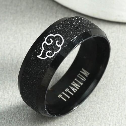 Anime Cosplay Cloud Rings Japanese Style Animation Cosplay Ring Stainless Steel Jewelry Titanium Steel Mens Rings