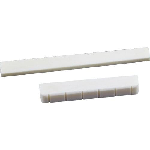 New White Guitar Parts 6 String Classical Guitar Bone Bridge Saddle And Nut Ivory Set
