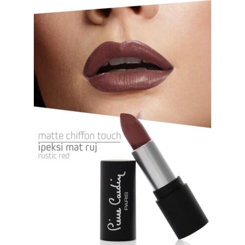 Cosmetic Lip Makeup Matte Chiffon Touch Lipstick Rustic Red Lip Gloss Waterproof Lips Velvet Volume Moisturizer Silky Beauty