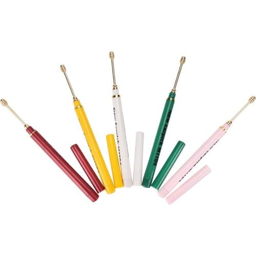 1PCS Stainless Steel Earpick Ear Cleaning Spoon Storage Case Earwax Removing Safe Tool Anti Slip Handle Nursing Care 9Styles