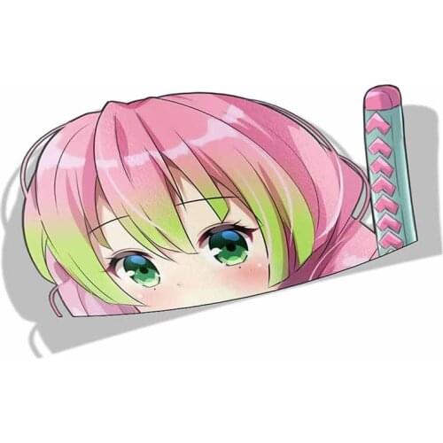 Fashion Design Anime Big Head Vinyl Waterproof Sunscreen Sticker Cartoon Car Sticker Window Trunk Custom Printing Decal Kk13*8cm