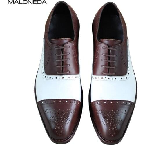 MALONEDA Bespoke High Quality Mens Own Goodyear Formal Shoes Genuine Cow Leather Pure Handmade for Wedding Party Footwear