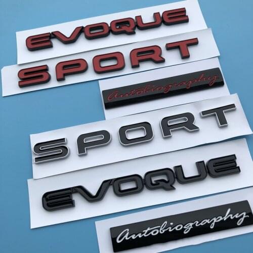Top ABS Emblem Car Styling Hood Trunk Letters Logo Sticker For LAND RANGE ROVER SPORT VELAR SV Edition Glossy Black Matte Silver