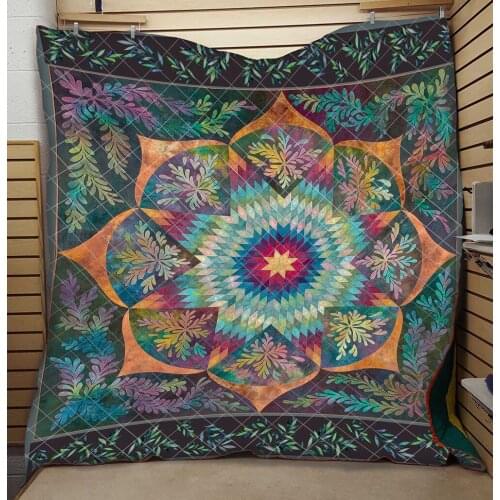 Leaves And Lotus Quilt 3D Vintage Soft High End Fashionable Kids School Adults Bed Summer Quilt Bohemia Dropshipping