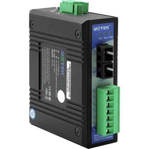 RS-232/485/422 Single Mode of Double Fiber MODEM Fiber Optic Transceiver UT-2788SM