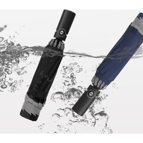 Fully Automatic Rain Umbrella Men Wind Resistant Reverse Large Folding Umbrella Inverted Car Business Japanese Rain Gear A6A