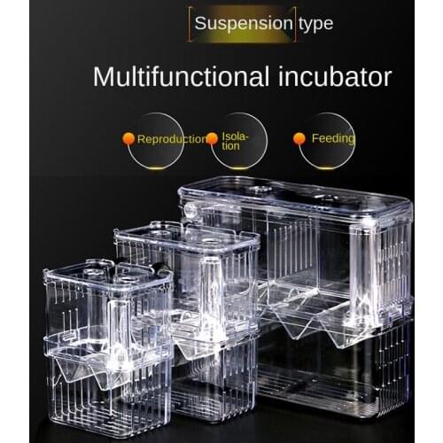 Transparent Fish Tank Breeding Isolation Box Double-layer Self-floating Acrylic Fish House Aquarium Fish Fry Breeding Supplies