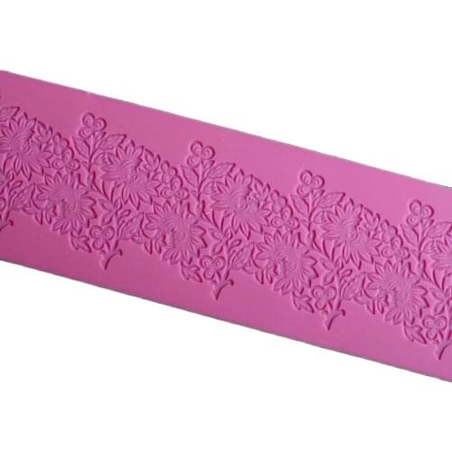 Sugar lace special tools silicon mould for fondant cake decorating tools Food grade lace mat Cake stereo surrounding edge