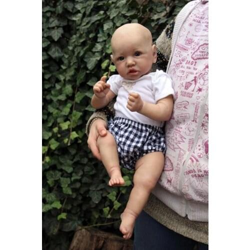 NPK 55CM silicone saskia newborn baby reborn doll lifelike detailed hand painting real soft touch collectible doll