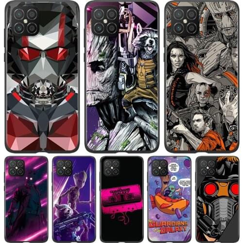 Silicone Cover Guardians of the Galaxy For Huawei Nova 8 7i 6 5T 5i 5Z 4E 3i 3e 2i SE PRO Lite 4G 5G Black Phone Case