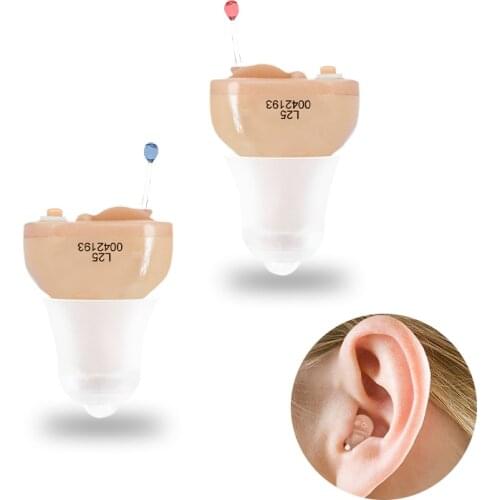 L25 Hearing Aid audifonos Exquisite Noise Cancelling ITC digital Adjustable Volume Control Small Sound Amplifier Mini Invisible