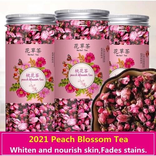 Fade spots, Whitening And Nourishing The skin, Dried Peach Blossom tea, 40g, A Can Of Peach Petal tea, Edible Peach Blossom