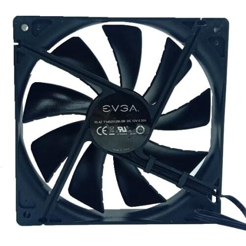 GPU Cooling Fan 140mm 3Pin 2Pin DC 12V T1402512M-3M For EVGA NZXT Phantom Desktop Computer Case Fan DC chassis cooling Fans