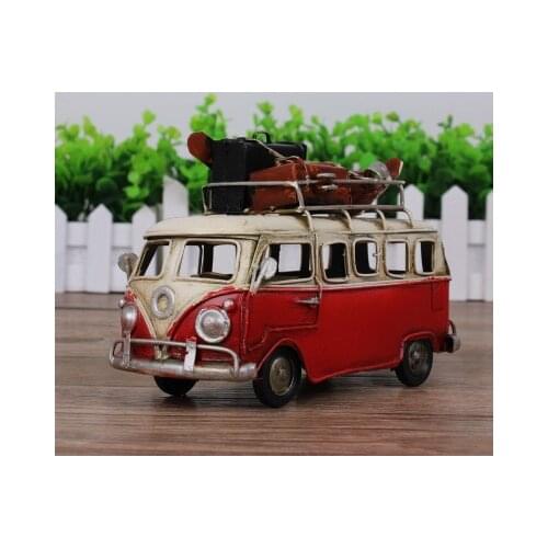 Vintage British Europe Bus Model Miniature Red Green Pencil Sharpener London Metal Retro Home Decoration Antique Children Toy