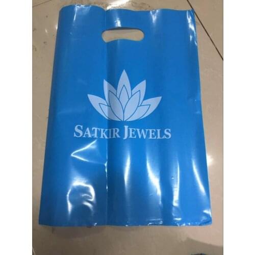 W20xH30cm(7.8' *11.8' ) A4 custom name logo plastic tote gift bag/printed LOGO promotion product Custom display packaging bag