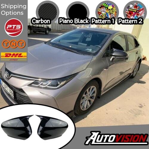 Mirror Cover For Toyota Corolla 2014 2015 2016 2017 2018 Accessory Bright Black BATMAN Case CAR External Parts