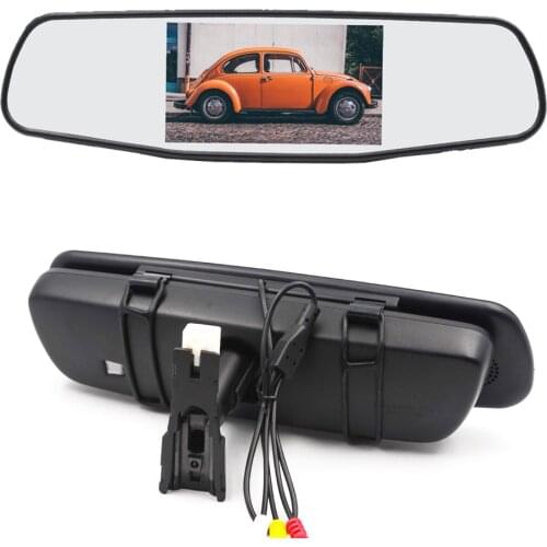 5inch 2 Signal Input Car TFT LCD Screen Color Display Parking Car Mirror HD Monitor For Rear view Camera Night Vision Reversing